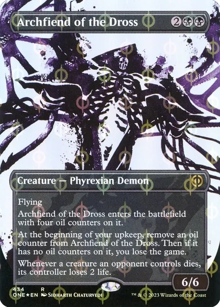 Archfiend of the Dross, Magic card ONE 434 — Phyrexia: All Will Be One set