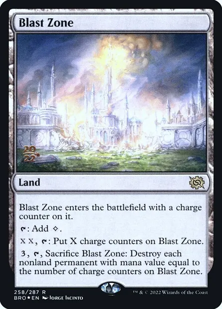 Zone de déflagration, carte Magic PBRO 258s — extension The Brothers' War Promos