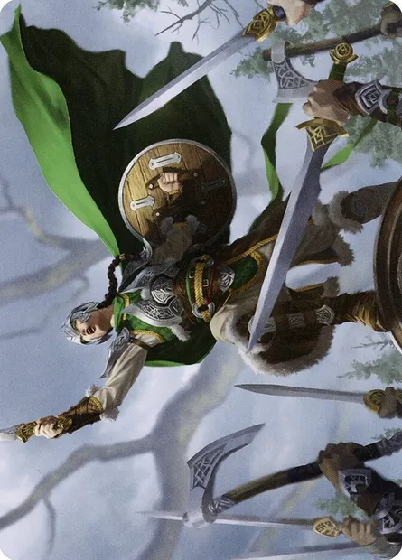 Maja, Bretagard Protector // Maja, Bretagard Protector, Magic card AKHM 61 — Kaldheim Art Series set