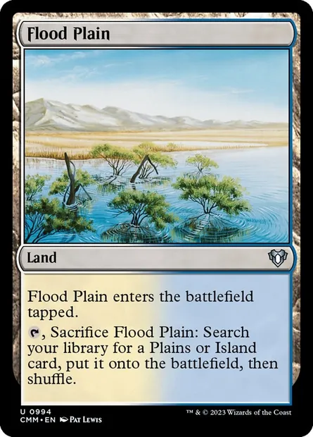 Flood Plain, Magic card CMM 994 — Commander Masters set