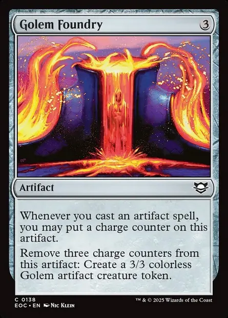 Golem Foundry, Magic card EOC 138 — Edge of Eternities Commander set