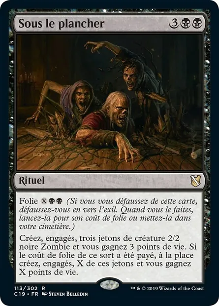 Sous le plancher, carte Magic C19 113 — extension Commander 2019