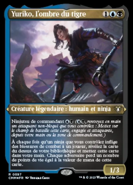 Yuriko, l'ombre du tigre, carte Magic CMM 597 — extension Commander Masters