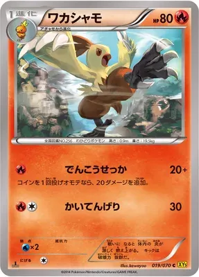 Combusken, Pokémon card XY5A 019 — Gaia Volcano set
