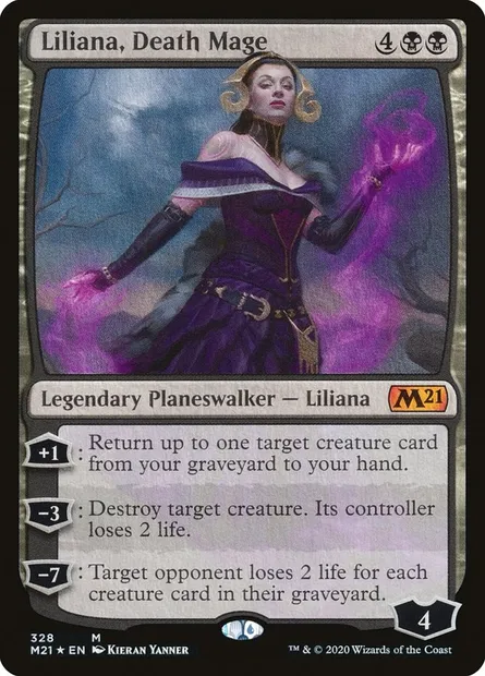 Liliana, Death Mage, Magic card M21 328 — Core Set 2021 set