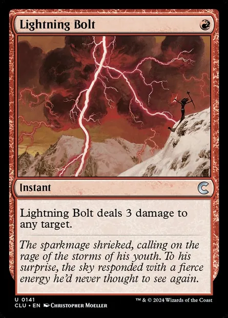 Lightning Bolt, Magic card CLU 141 — Ravnica: Clue Edition set
