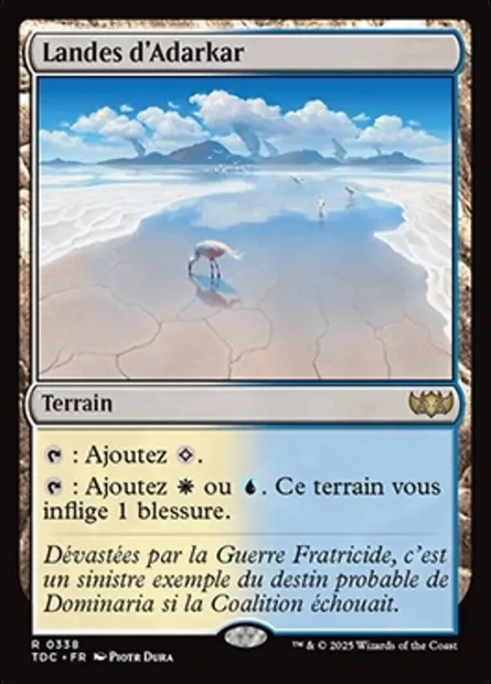 Landes d'Adarkar, carte Magic TDC 338 — extension Tarkir: Dragonstorm Commander