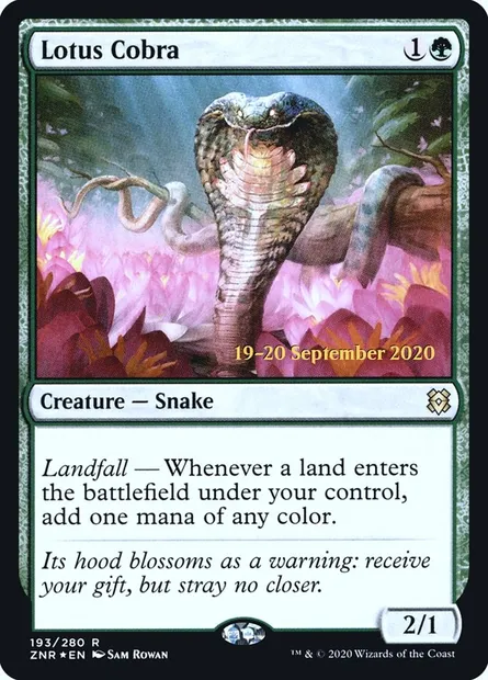 Lotus Cobra, Magic card PZNR 193s — Zendikar Rising Promos set