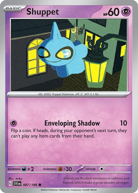 Shuppet, Pokémon card SVI 087 — Scarlet & Violet set
