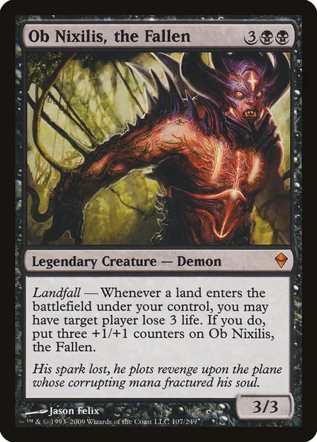 Ob Nixilis, the Fallen, Magic card ZEN 107 — Zendikar set