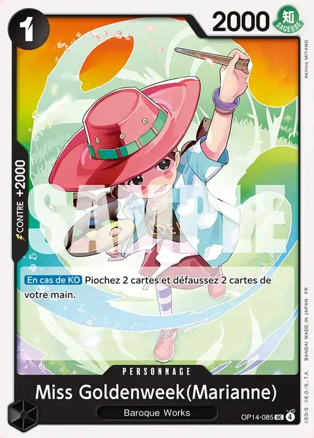 Miss Goldenweek(Marianne), carte One Piece OP14-085 — extension LES SEPT DE LA MER D'AZUR