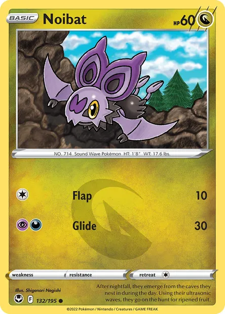 Noibat, Pokémon card SIT 132 — Silver Tempest set