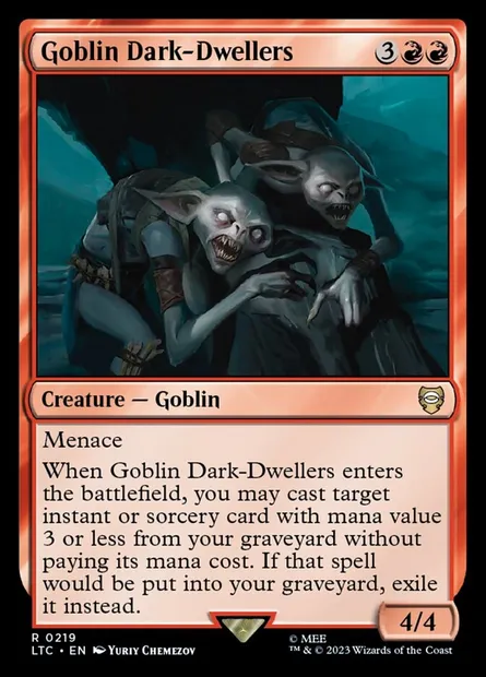 Goblin Dark-Dwellers, Magic card LTC 219 — Tales of Middle-earth Commander set