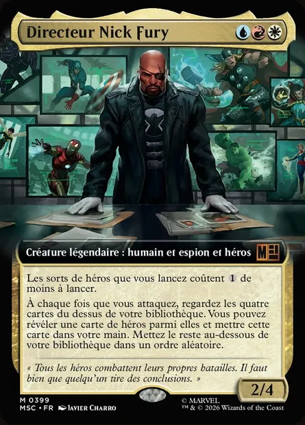 Directeur Nick Fury, carte Magic MSC 399 — extension Marvel Super Heroes Commander
