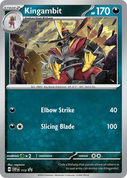 Kingambit, Pokémon card PR-SV 113 — SVP Black Star Promos set