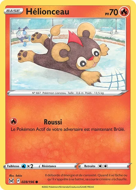 Hélionceau, carte Pokémon LOR 028 — extension Origine Perdue