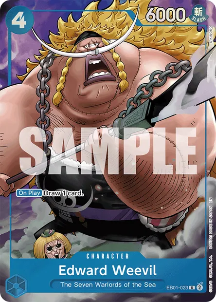 Edward Weevil, One Piece card EB01-023 — MEMORIAL COLLECTION set