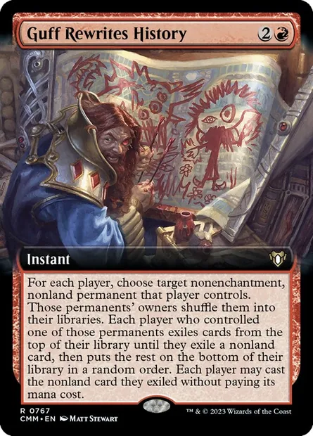 Guff Rewrites History, Magic card CMM 767 — Commander Masters set
