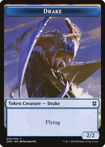 Drake, carte Magic TZNR 5 — extension Zendikar Rising Tokens