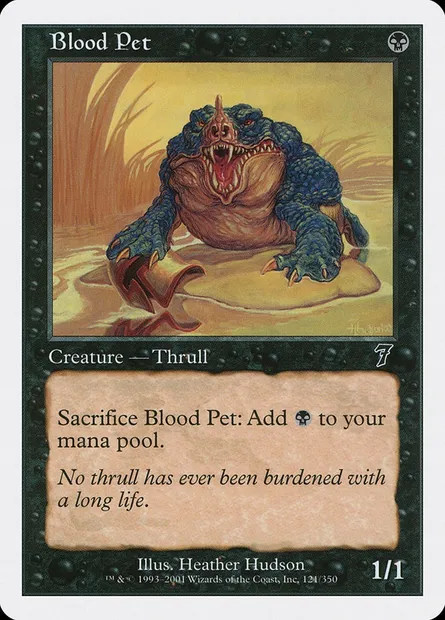 Blood Pet, Magic card 7ED 121 — Seventh Edition set