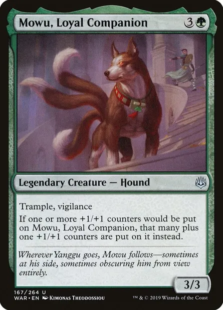 Mowu, Loyal Companion, Magic card WAR 167 — War of the Spark set