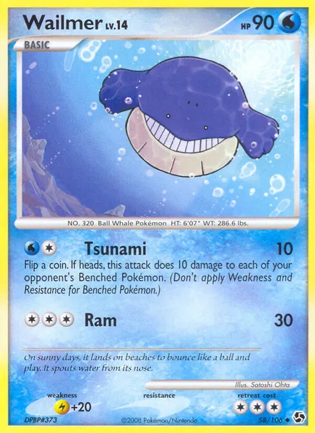 Wailmer, Pokémon card GE 58 — Great Encounters set