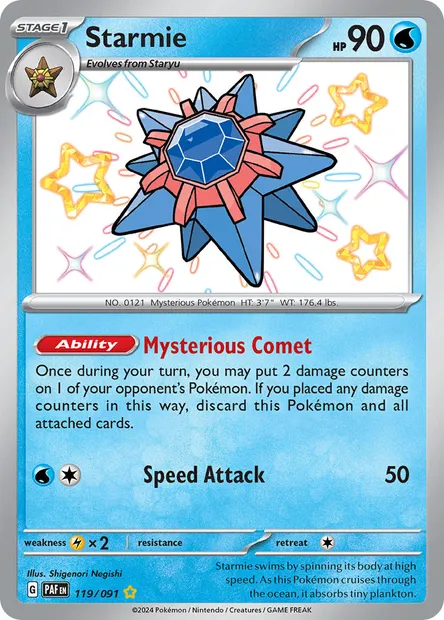 Starmie, Pokémon card PAF 119 — Paldean Fates set