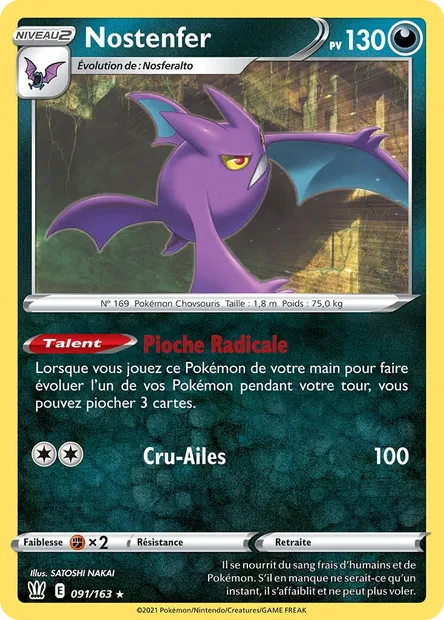 Nostenfer, carte Pokémon BST 91 — extension Styles de combat