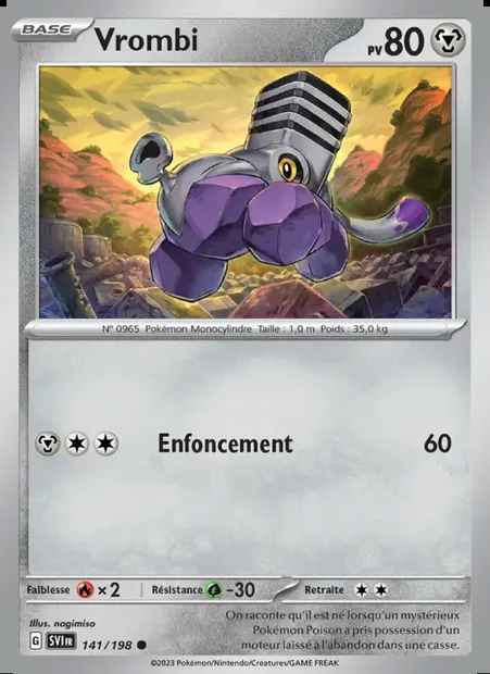 Vrombi, carte Pokémon SVI 141 — extension Écarlate et Violet