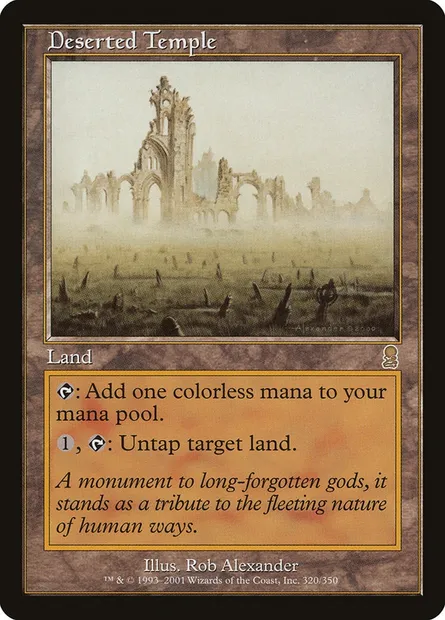 Deserted Temple, Magic card ODY 320 — Odyssey set