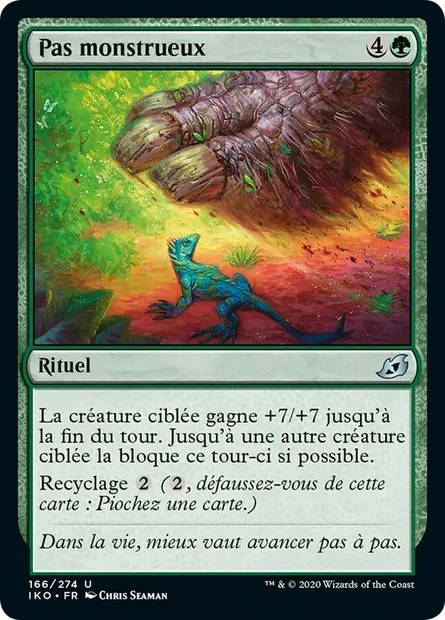 Pas monstrueux, carte Magic IKO 166 — extension Ikoria: Lair of Behemoths