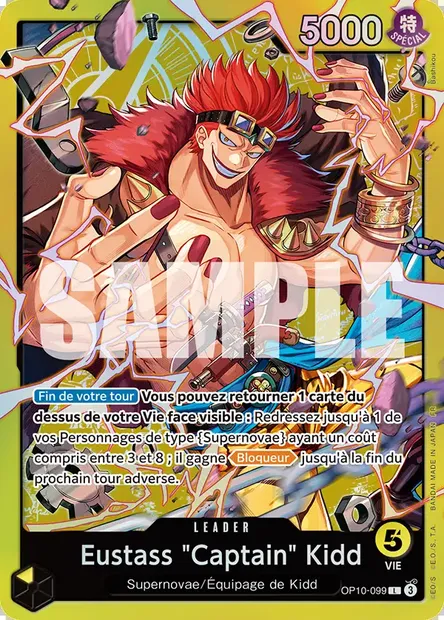 Eustass "Captain" Kidd, carte One Piece OP10-099 — extension SANG ROYAL