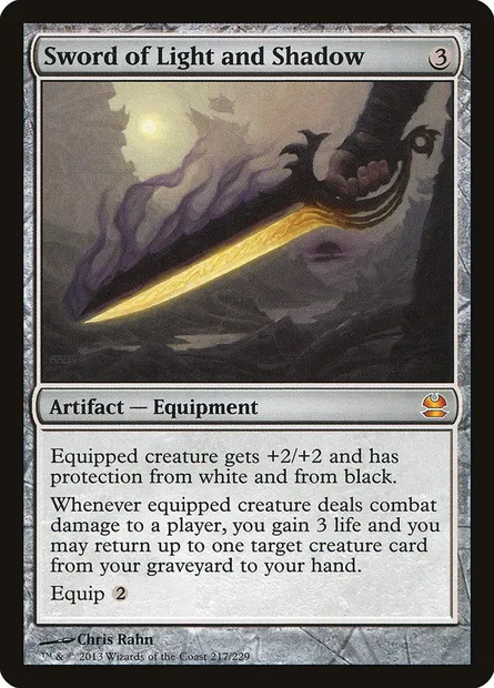 Sword of Light and Shadow, Magic card MMA 217 — Modern Masters set