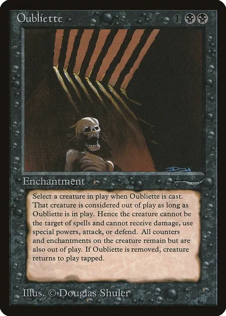 Oubliette, Magic card ARN 31 — Arabian Nights set