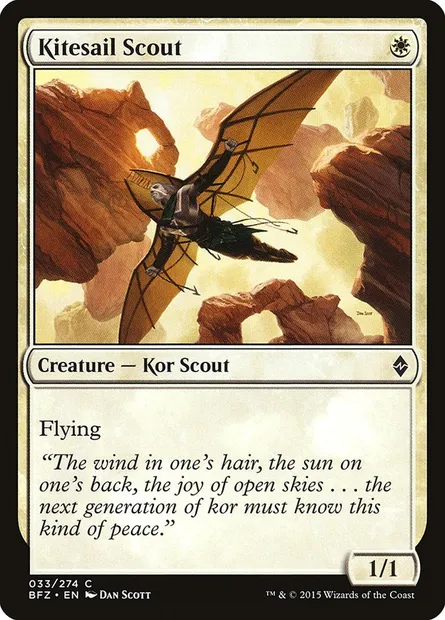 Kitesail Scout, Magic card BFZ 33 — Battle for Zendikar set