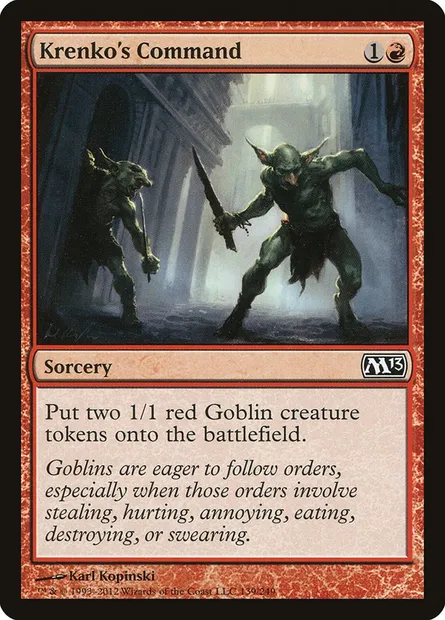 Krenko's Command, Magic card M13 139 — Magic 2013 set