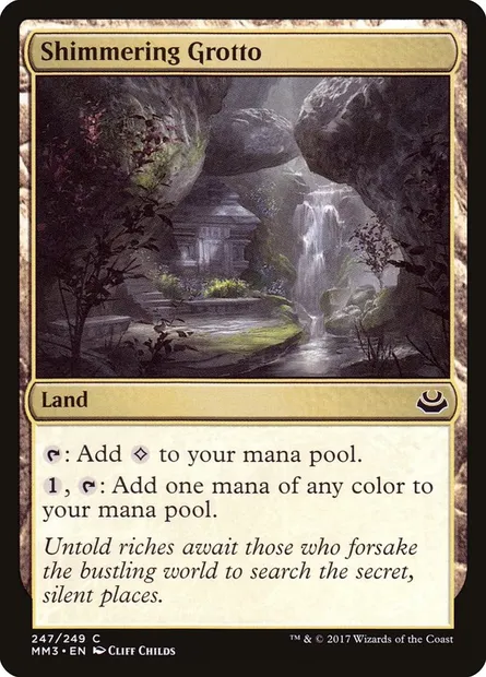 Shimmering Grotto, Magic card MM3 247 — Modern Masters 2017 set