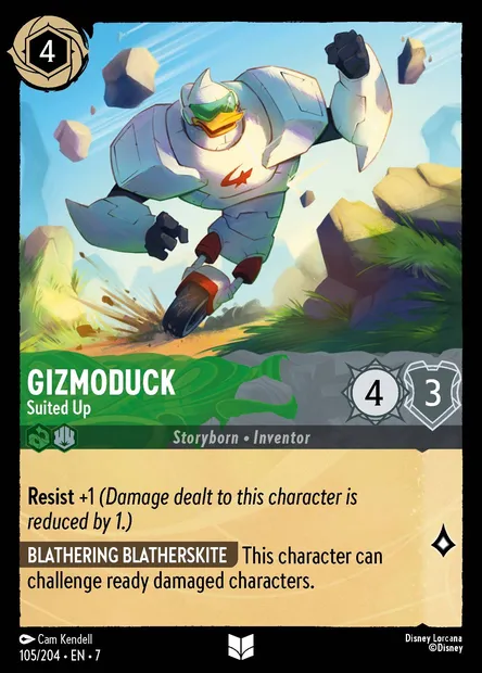 Gizmoduck - Suited Up, Disney Lorcana card CH7-105 — Archazia's Island set