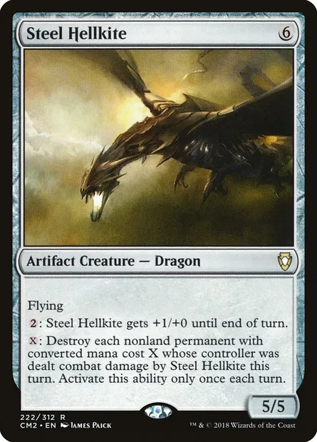 Steel Hellkite, Magic card CM2 222 — Commander Anthology Volume II set