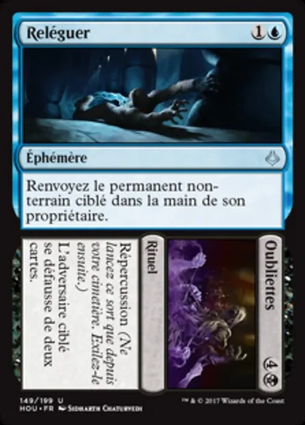 Reléguer // Oubliettes, carte Magic HOU 149 — extension L’âge de la destruction