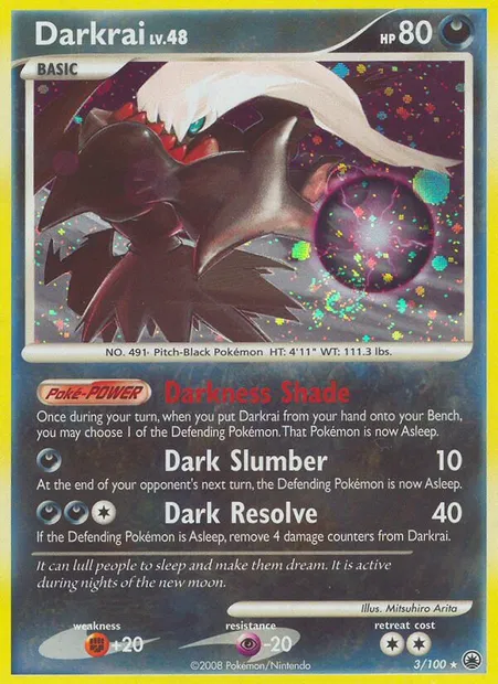 Darkrai, carte Pokémon MD 3 — extension Aube Majestueuse