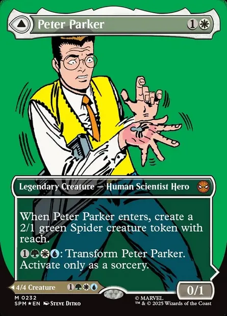 Peter Parker // Amazing Spider-Man, Magic card SPM 232 — Marvel's Spider-Man set