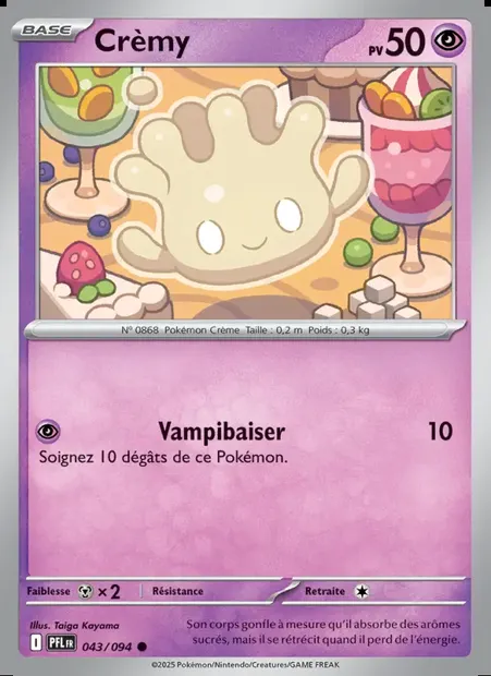 Crèmy, carte Pokémon PFL 043 — extension Flammes Fantasmagoriques