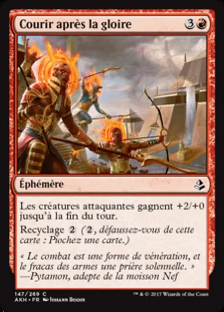 Courir après la gloire, carte Magic AKH 147 — extension Amonkhet