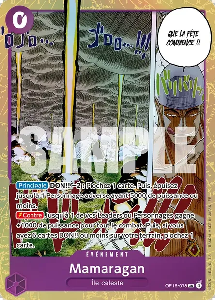 Mamaragan, carte One Piece OP15-078 — extension AVENTURE SUR L'ÎLE DE DIEU