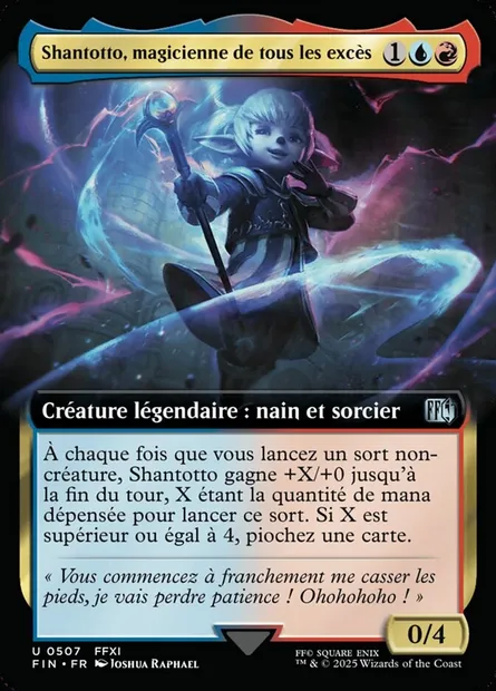 Shantotto, magicienne de tous les excès, carte Magic FIN 507 — extension Final Fantasy