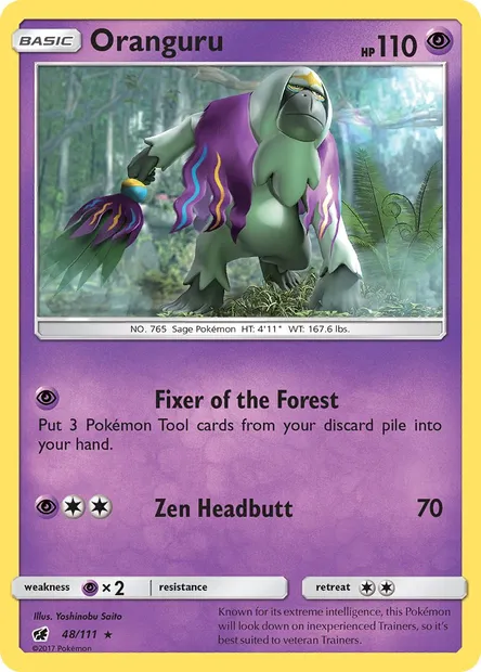 Oranguru, Pokémon card CIN 48 — Crimson Invasion set