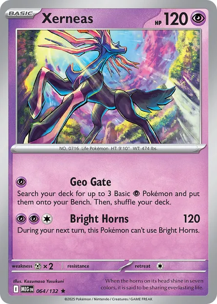 Xerneas, Pokémon card MEG 064 — Mega Evolution set