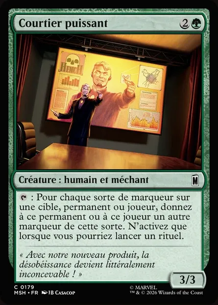 Courtier puissant, carte Magic MSH 179 — extension Marvel Super Heroes
