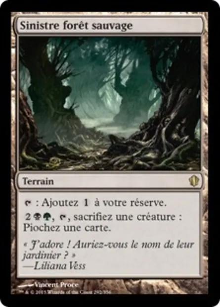 Sinistre forêt sauvage, carte Magic C13 292 — extension Commander 2013
